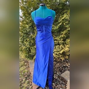 Royal Blue Corset Formal Dress | Size 6 | Adjustable Straps Prom NWOT
